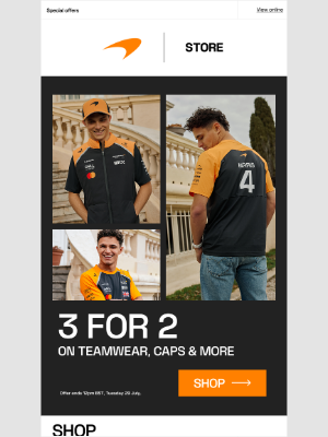 McLaren Store - 3 for 2 🏷️