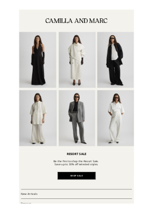 CAMILLA AND MARC - Starts Now: Resort Sale