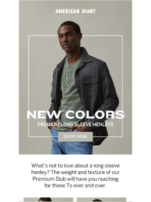 American Giant - Premium Slub Henley: Now in New Colors