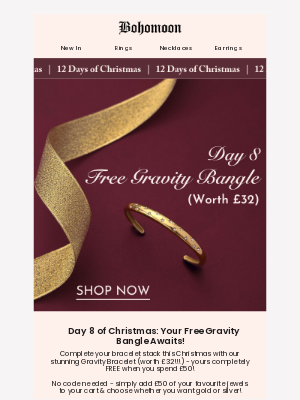 Bohomoon - On Day 8 - FREE Bangle Worth £32! 🤩