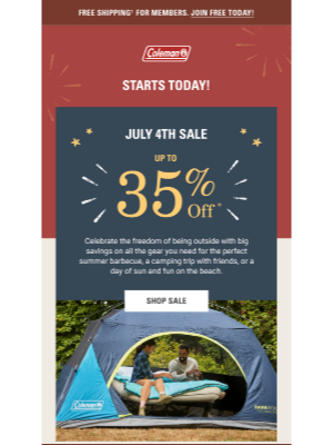 Coleman Company - 🎆 Up to 35% Off: July 4th Sale starts now