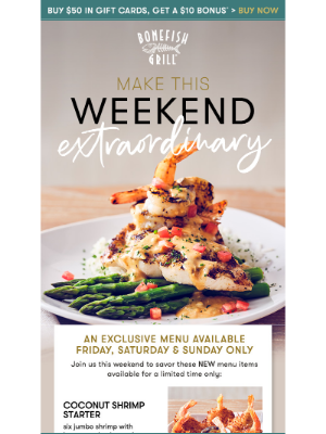 Bonefish Grill - Join us for an Indulgent Weekend ✨