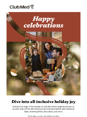 Club Med - 🎁 Step into Holiday Cheer with All-Inclusive Ease
