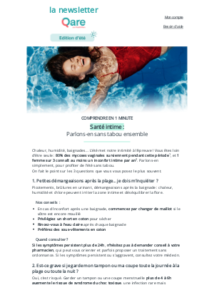Qare (France) - Santé intime : on répond à toutes vos questions