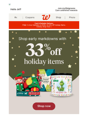 Walgreens - Holiday Savings Are Here - Get 33% Off Over 1000 Items!🎁