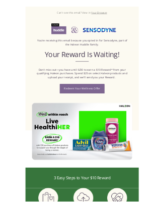 Sensodyne - Last Chance to Redeem Your $10 Reward