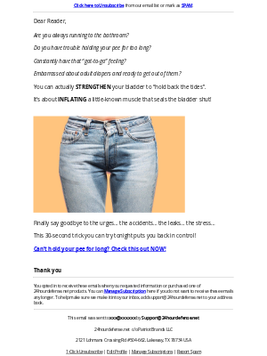 1TAC - Can't hold your pee for long? (do this tonight)