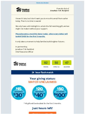 Habitat for Humanity - Final hours!