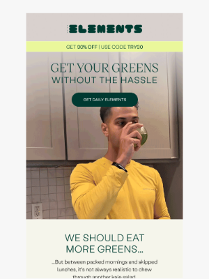 Daily Elements - 🌱 Eat more greens (without even trying)