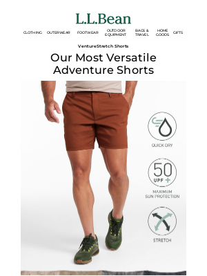 L.L.Bean - NEW: Rugged Shorts Built for Daily Adventures