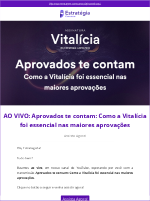 Estratégia Concursos (Brazil) - AO VIVO: Aprovados te contam: Como a Vitalícia foi essencial nas maiores aprovações