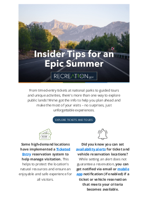 Recreation.gov - Tickets, Tours, Vehicle Reservations: What You Need to Know