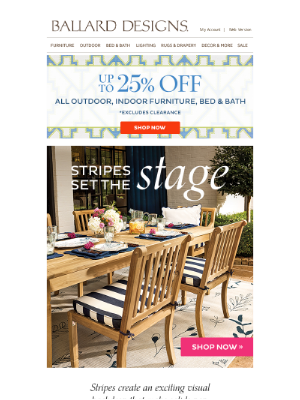 Ballard Designs - Time to dine outside