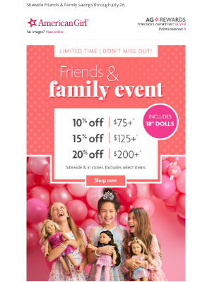 American Girl - Too good to miss: up to 20% off