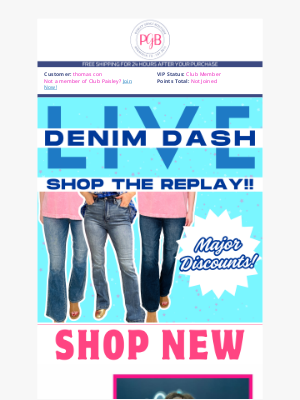 Paisley Grace Boutique - DENIM DASH REPLAY + SHOP NEW!💕