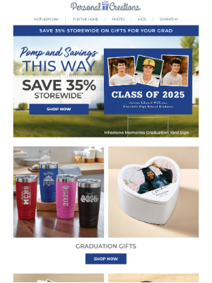 Personal Creations - 🎓 Celebrate Your Graduate and Save 35% Storewide. 🎓