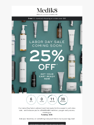 Medik8 - Labor Day Sale Coming Soon!
