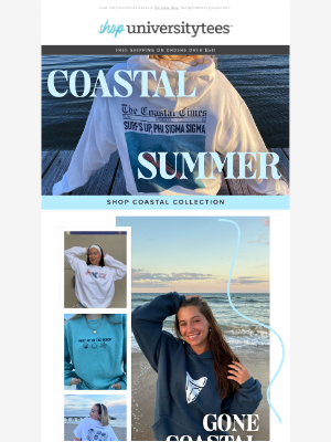 University Tees - Gone Coastal 🐚🌴🌊