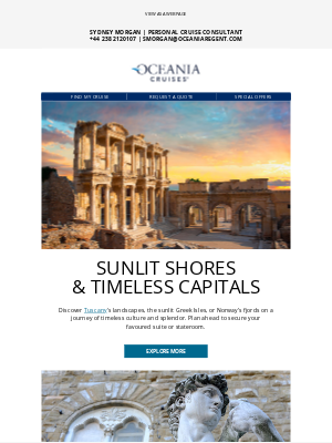 Oceania Cruises - Celebrate Europe’s Most Treasured Destinations