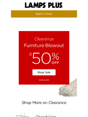 Clearance Furniture Blowout Up to 50% Off