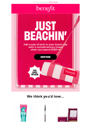 Benefit Cosmetics - LAST CHANCE to score your new fave beach towel! 🦩