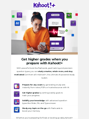 Kahoot! - Get higher grades when you prepare with Kahoot!+ 🚀