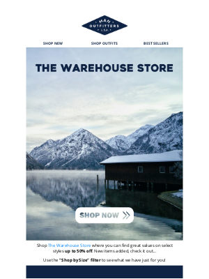 Warehouse Store ⦙ Up to 50% Off