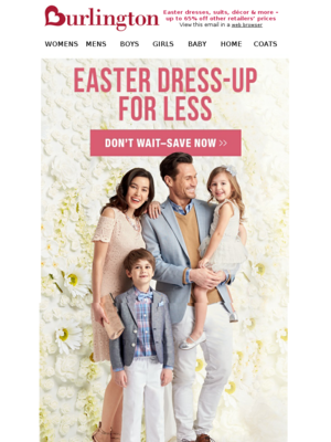 Burlington - Save on Easter Dress-up for the Family