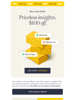 Zoe - $100 off priceless health insights