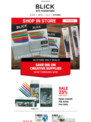 Blick Art Materials - Last Chance for HOT BUYS!