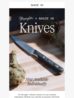 Made In Cookware - Wrangler x Made In Knives—Now Available Individually