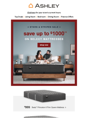 Ashley Furniture Industries - Memorial Day Mattress Sale: Save Up to $1000! 🏷️