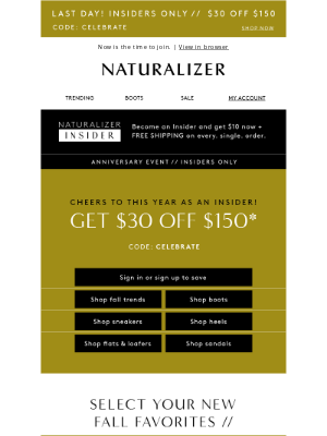 Sam Edelman - LAST DAY! $30 off $150 for Insiders