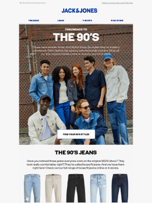 Jack & Jones (UK) - Back to the 90’s