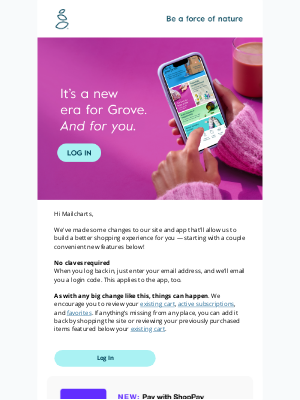 Grove Collaborative - We updated our site and app! Stay logged in →