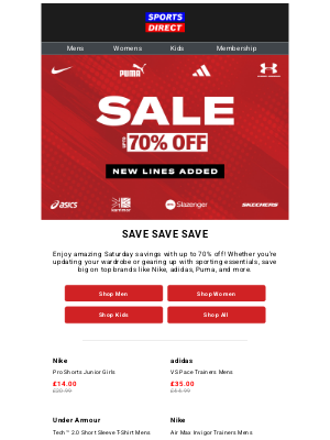 Bob's Stores - Saturday savings | Up to 70% off