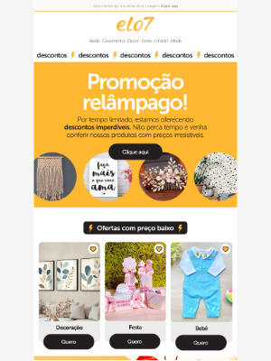 Elo7 (Brazil) - S.E.X.T.O.U 🎉 E ainda com ofertas e preços baixos, vai perder?