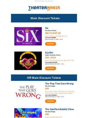 TheaterMania - Don't Miss These Fabulous Ticket Offers!