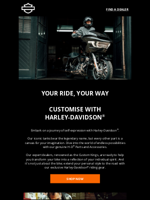 Harley Davidson (United Kingdom) - Transform your bike, reflect your spirit