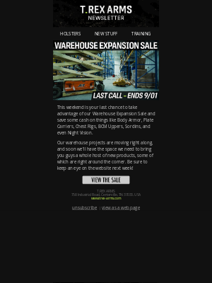 T.REX ARMS - LAST CALL: Warehouse Expansion Sale Ends Monday