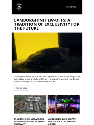 Lamborghini - Lamborghini Few-Offs: a tradition of exclusivity for the future