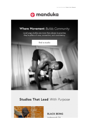 Manduka - A Moment for the Studios That Shape Us