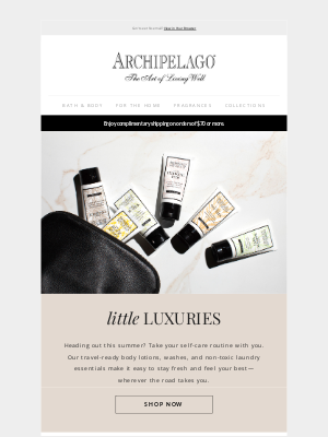 Archipelago Botanicals - Indulge in Travel-Ready Self-Care!