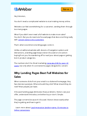 AWeber - Stop losing sales to complicated buyer flows