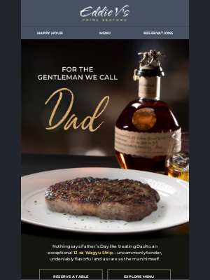 Eddie V's Prime Seafood - What Dad really wants this Sunday...