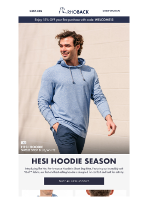 RHOBACK - New: Short Stop Blue Hesi Hoodie