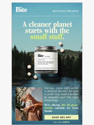 Bite Toothpaste Bits - 20% off’s still on.