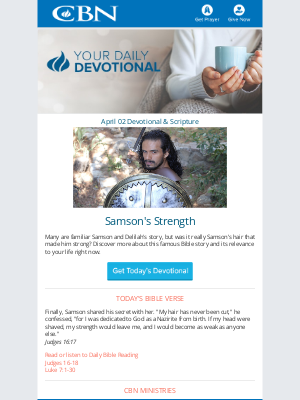The Christian Broadcasting Network - Today's Daily Devotional 04/02