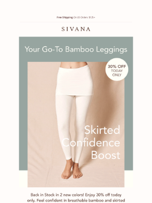 Sivana - 30% Off Bamboo Leggings with Skirt - Comfort Meets Confidence