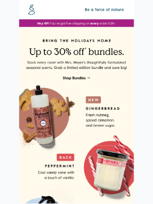 Grove Collaborative - Mrs. Meyer’s holiday bundles ✨Up to 30% off